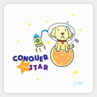 Conquer the Star - Dog Sticker